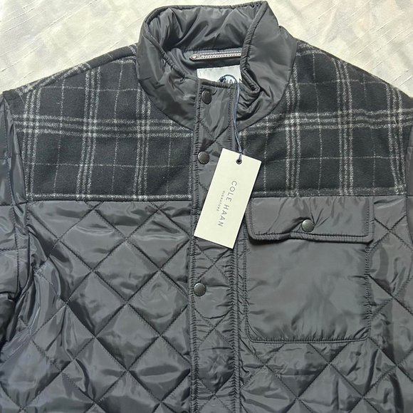 Cole haan NWT Wool trim puffer Mens Jacket M - Picture 6 of 6